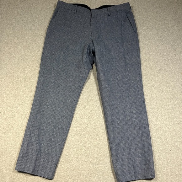 J.CREW Other - J Crew Pants Mens 34x27 Blue Dress Vitale Barberis Canonico Wool Silk Italy Hem